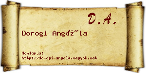 Dorogi Angéla névjegykártya